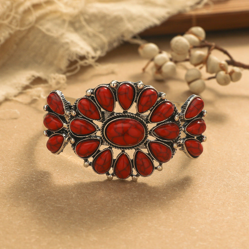 Vintage Bohemian Ethnic Turquoise-Look Bracelet