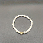 Armband met hart en initiaal van A tot Z