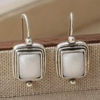 Bohemian Square Pearl Drop Earrings