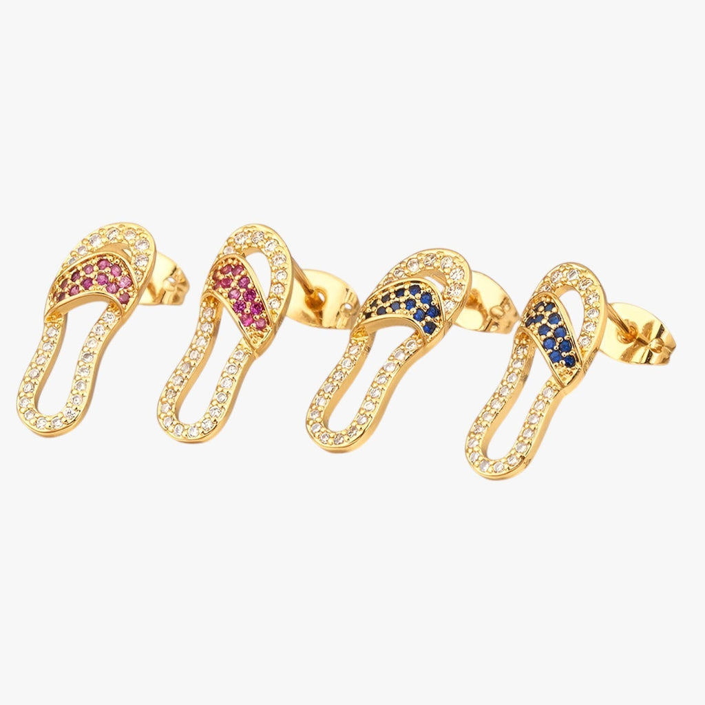 Zircon Earrings in Deep Blue