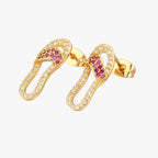 Zircon Earrings in Deep Blue