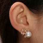 Christmas Reindeer Pearl Earrings