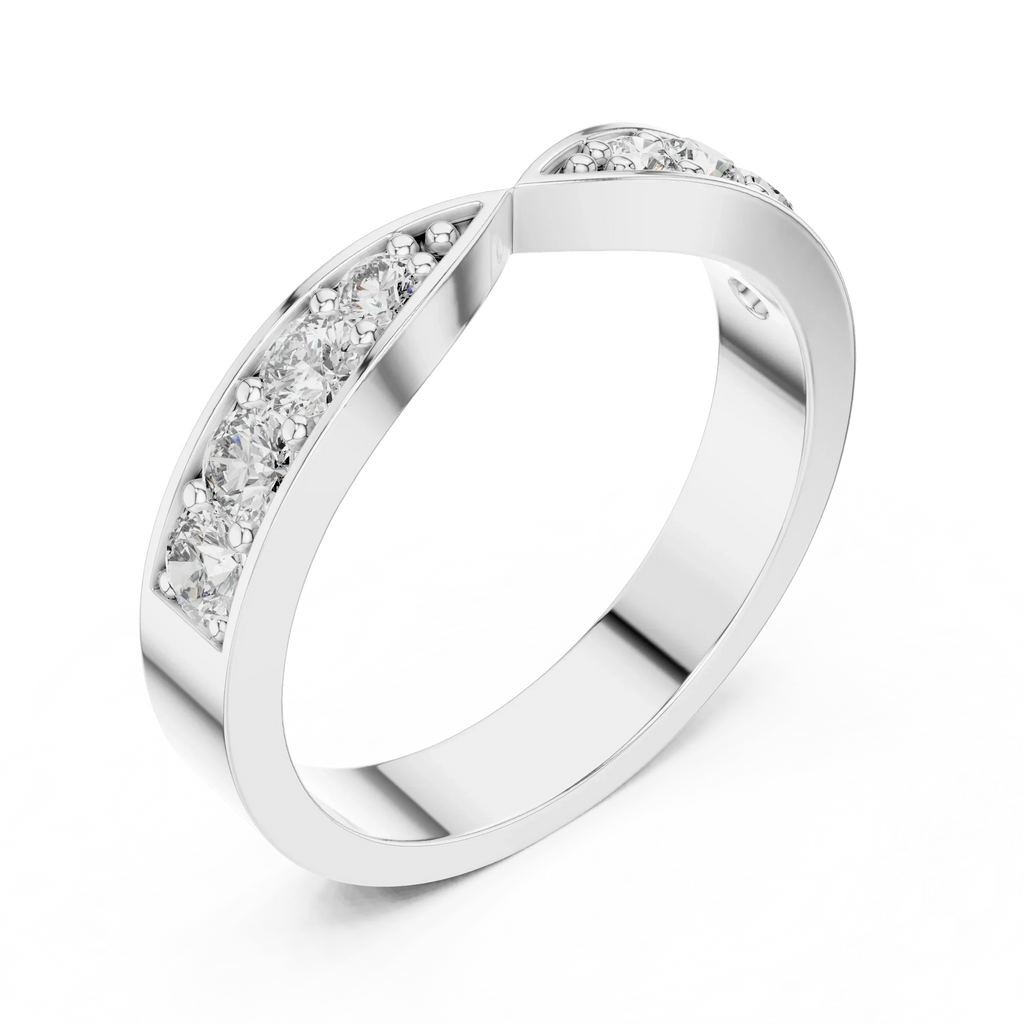 Open Pavé Arc Ring