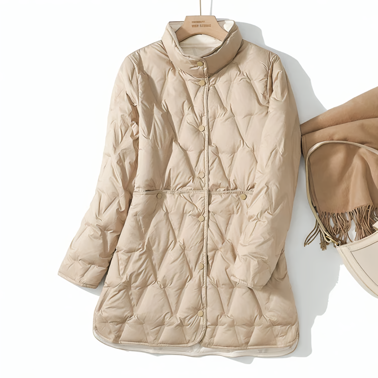 Everyday Winter Coat with a Simple, Polished Outline