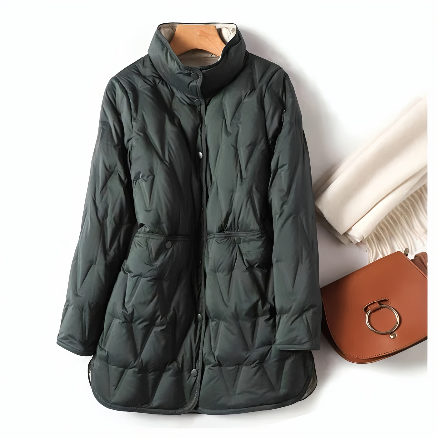 Everyday Winter Coat with a Simple, Polished Outline