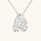 Pavé Bubble Initial Necklace