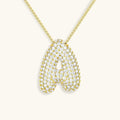 Pavé Bubble Initial Necklace