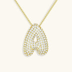 Pavé Bubble Initial Necklace