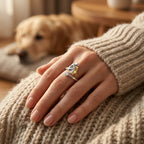 Person and Dog Embrace Ring