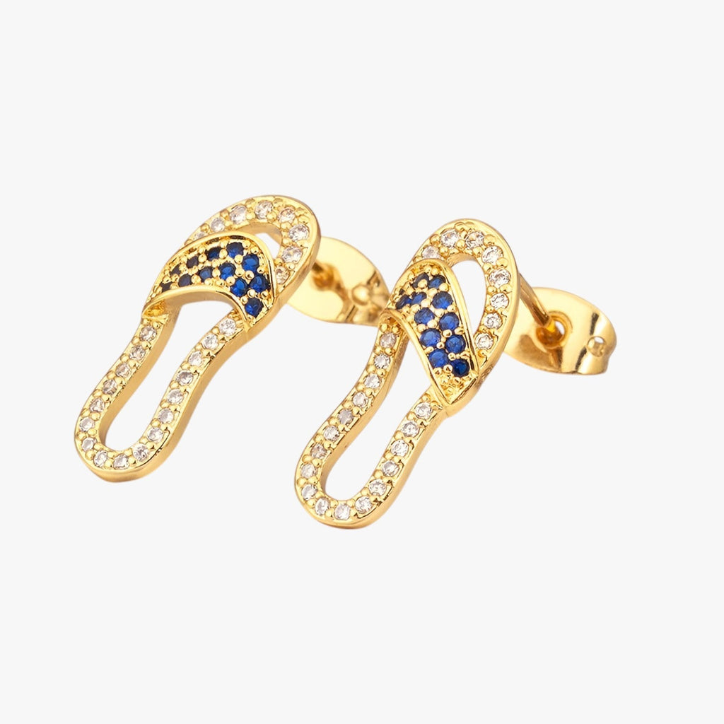 Zircon Earrings in Deep Blue