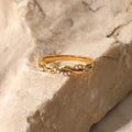Dainty Twisted Pearl Stacking Ring