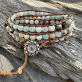 Amazonite Wrap Bracelet in Sea-Green Tones