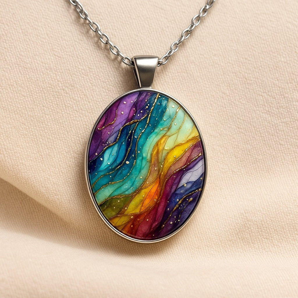 Kleurrijke ketting met ronde stenen