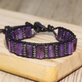 Amethyst Bracelet with Rectangular Stones