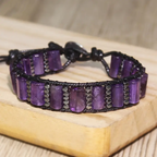 Amethyst Bracelet with Rectangular Stones