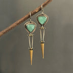 Ancient-Inspired Turquoise-Look Drop Earrings
