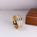 Ring with Double Zirconia Inlay