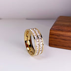 Ring with Double Zirconia Inlay