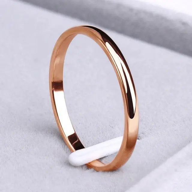 Simple Band Ring in Three Metal Tones