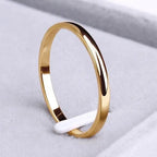 Simple Band Ring in Three Metal Tones