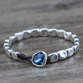 Armband met kristalsteen van sterling zilver