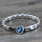 Armband met kristalsteen van sterling zilver