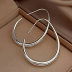 Antique-Style Hoop Earrings in Two Metal Tones