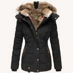 Hooded Winter Parka with Lined Interior and Zip Front