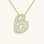 Pavé Bubble Initial Necklace