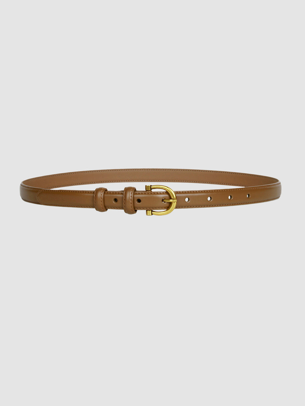 Women's Slim Faux Leather Buckle Belt