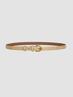 Women's Slim Faux Leather Buckle Belt