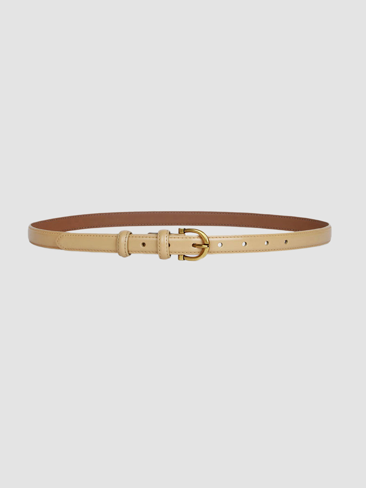 Women's Slim Faux Leather Buckle Belt