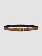 Geometric Buckle Belt in Faux Leather