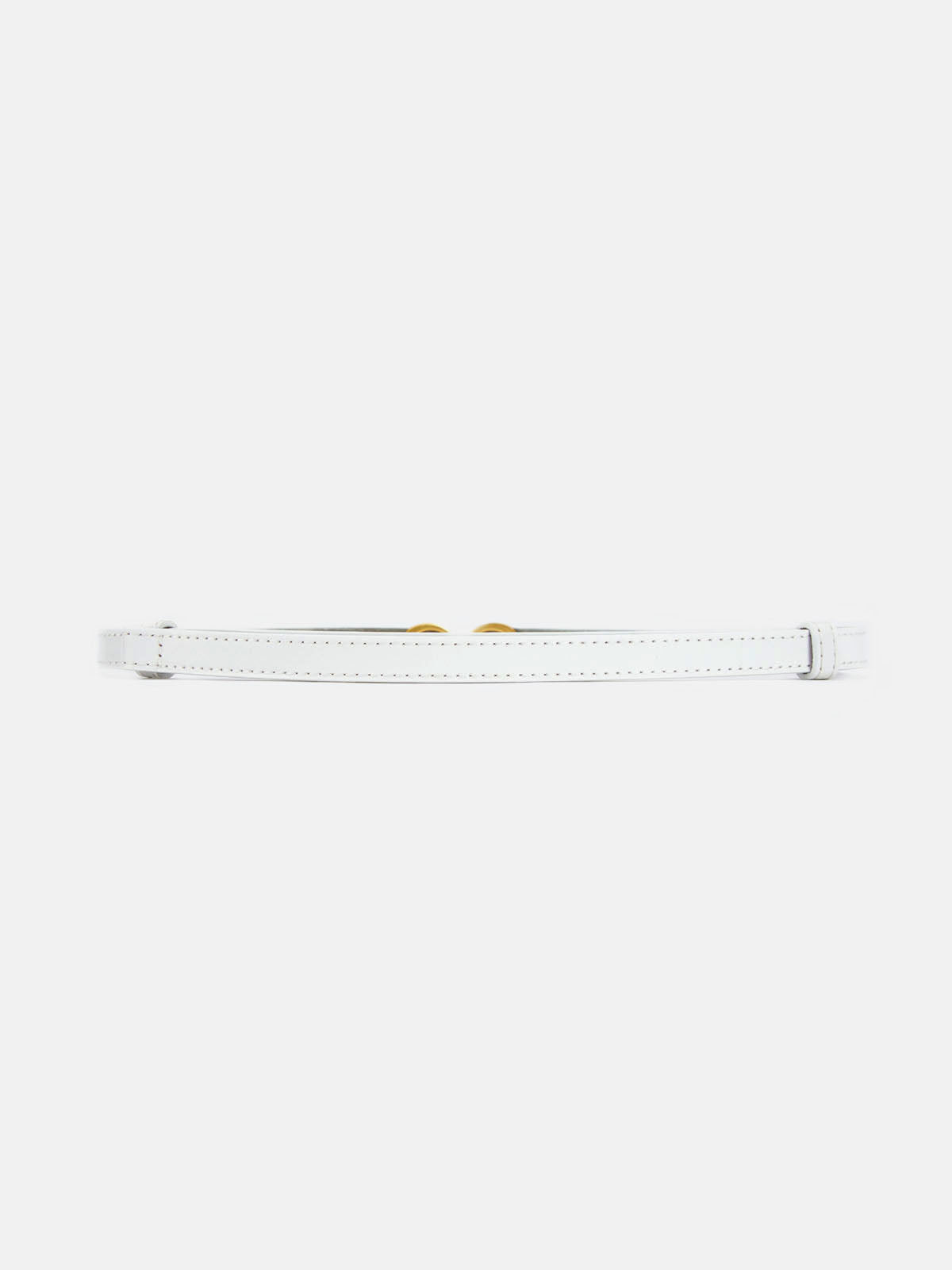 Faux Leather Belt with Linked Buckle
