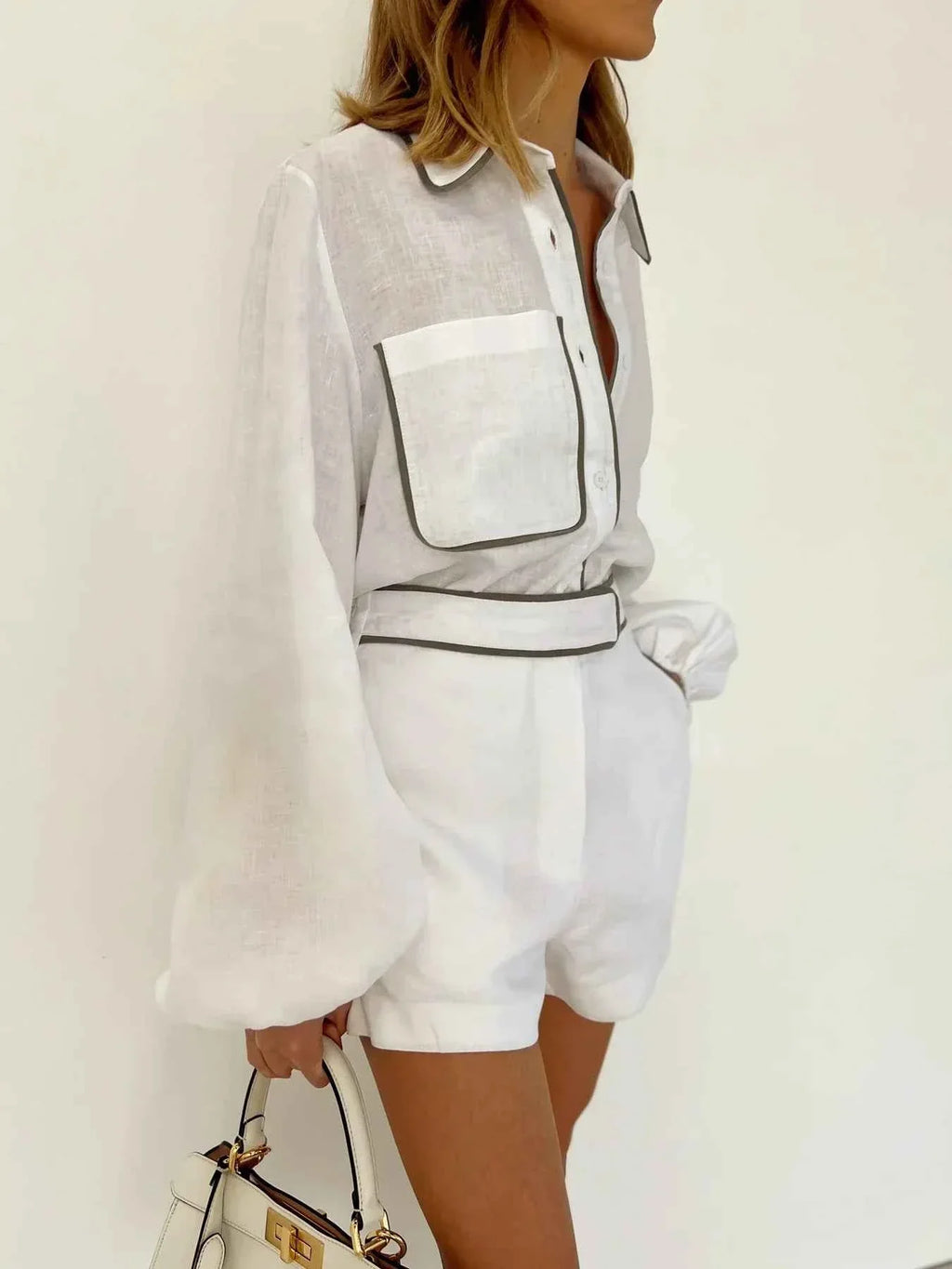 Two-Piece Top and Shorts Set with a Relaxed Summer Cut