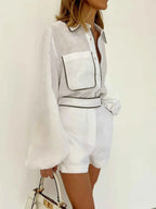 Two-Piece Top and Shorts Set with a Relaxed Summer Cut