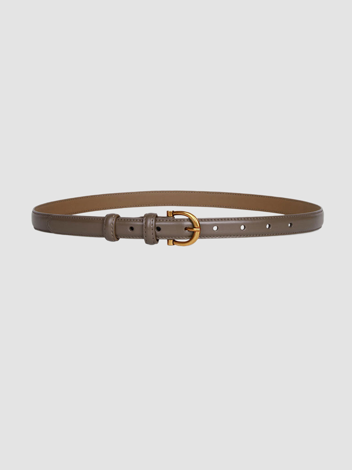 Women's Slim Faux Leather Buckle Belt