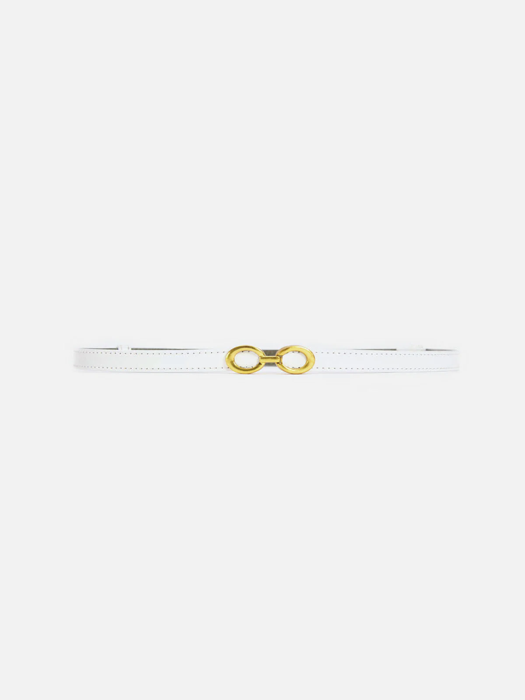 Faux Leather Belt with Linked Buckle