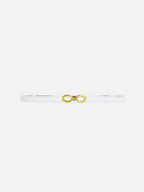 Faux Leather Belt with Linked Buckle