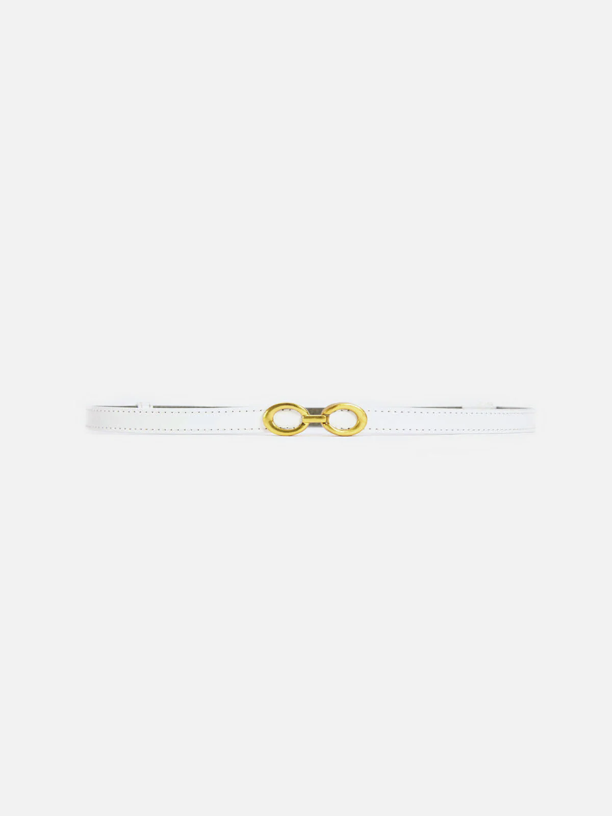 Faux Leather Belt with Linked Buckle
