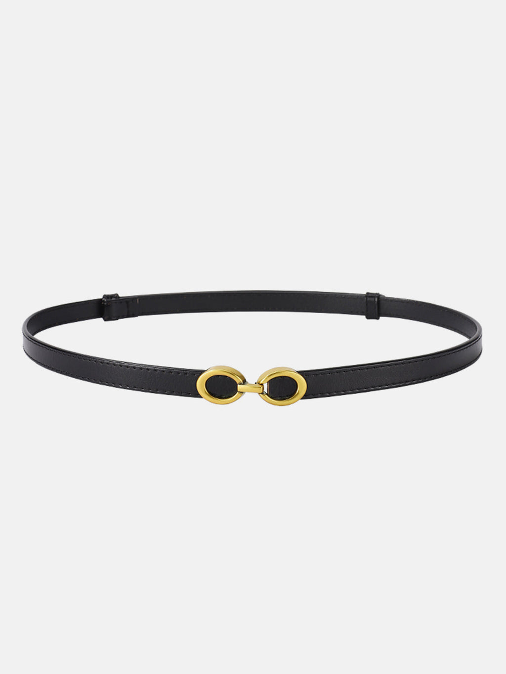 Faux Leather Belt with Linked Buckle