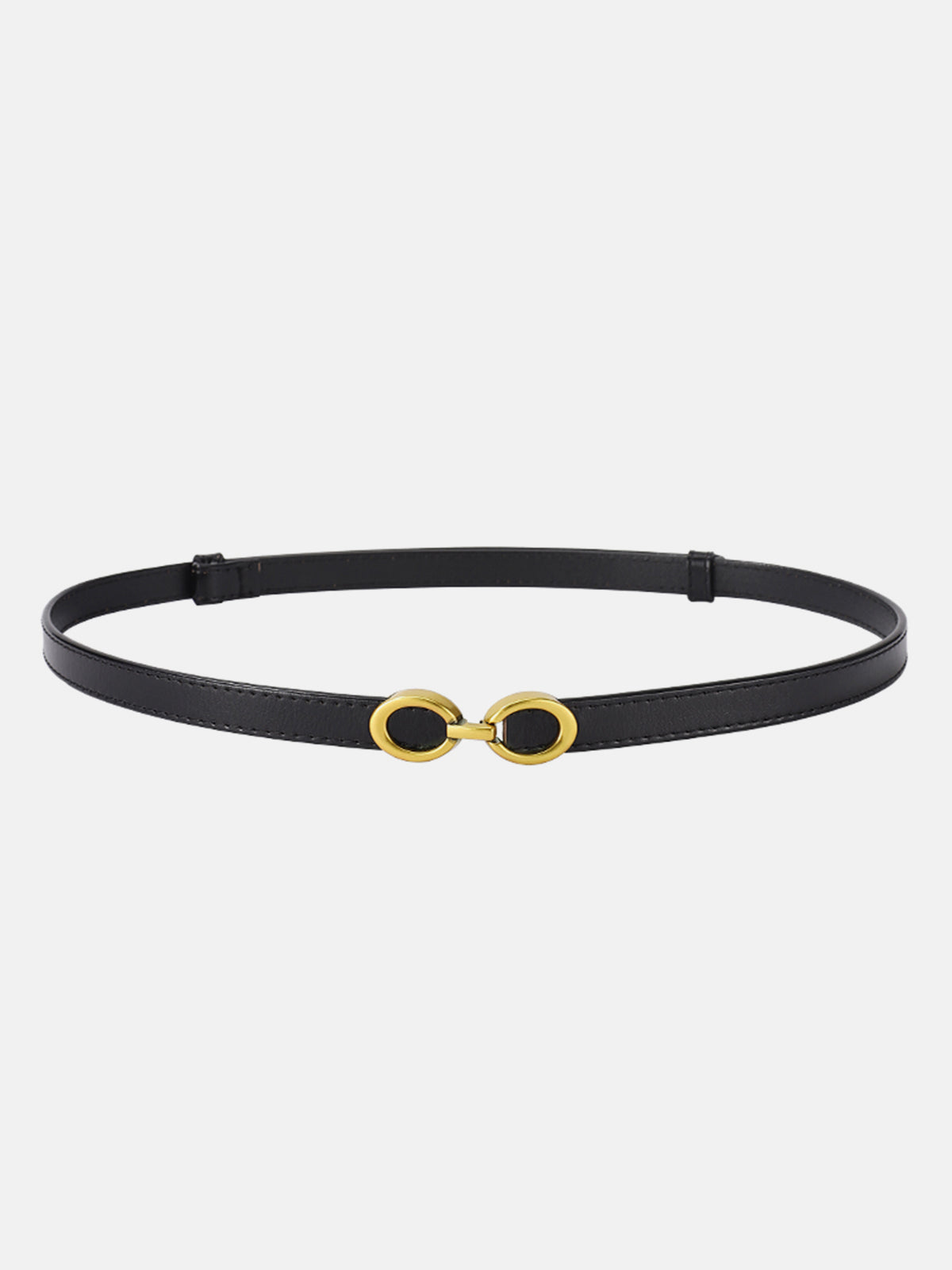 Faux Leather Belt with Linked Buckle