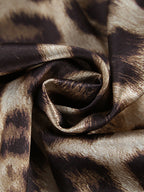 Leopard Print Maxi Skirt with Slim Fit