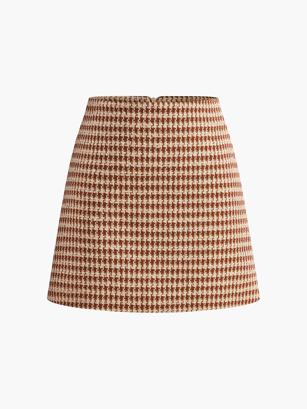Textured A-Line Skirt with High Waist