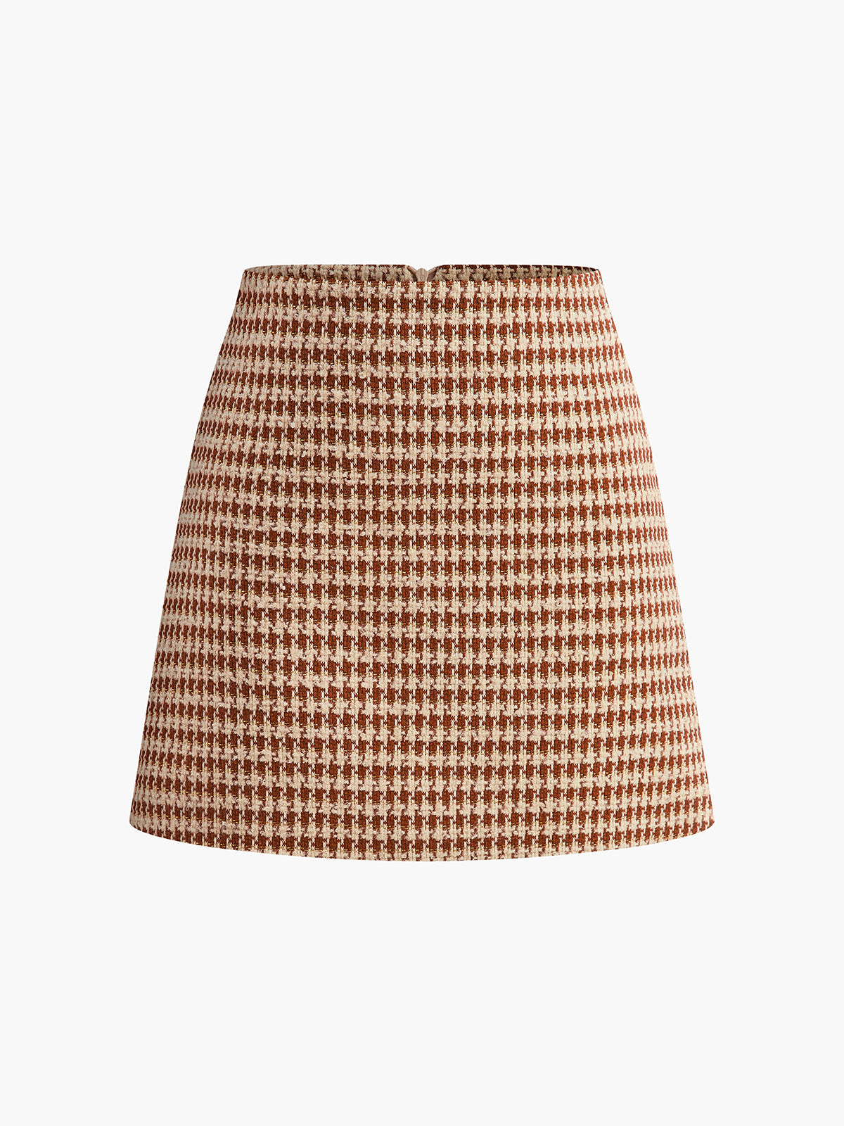 Textured A-Line Skirt with High Waist