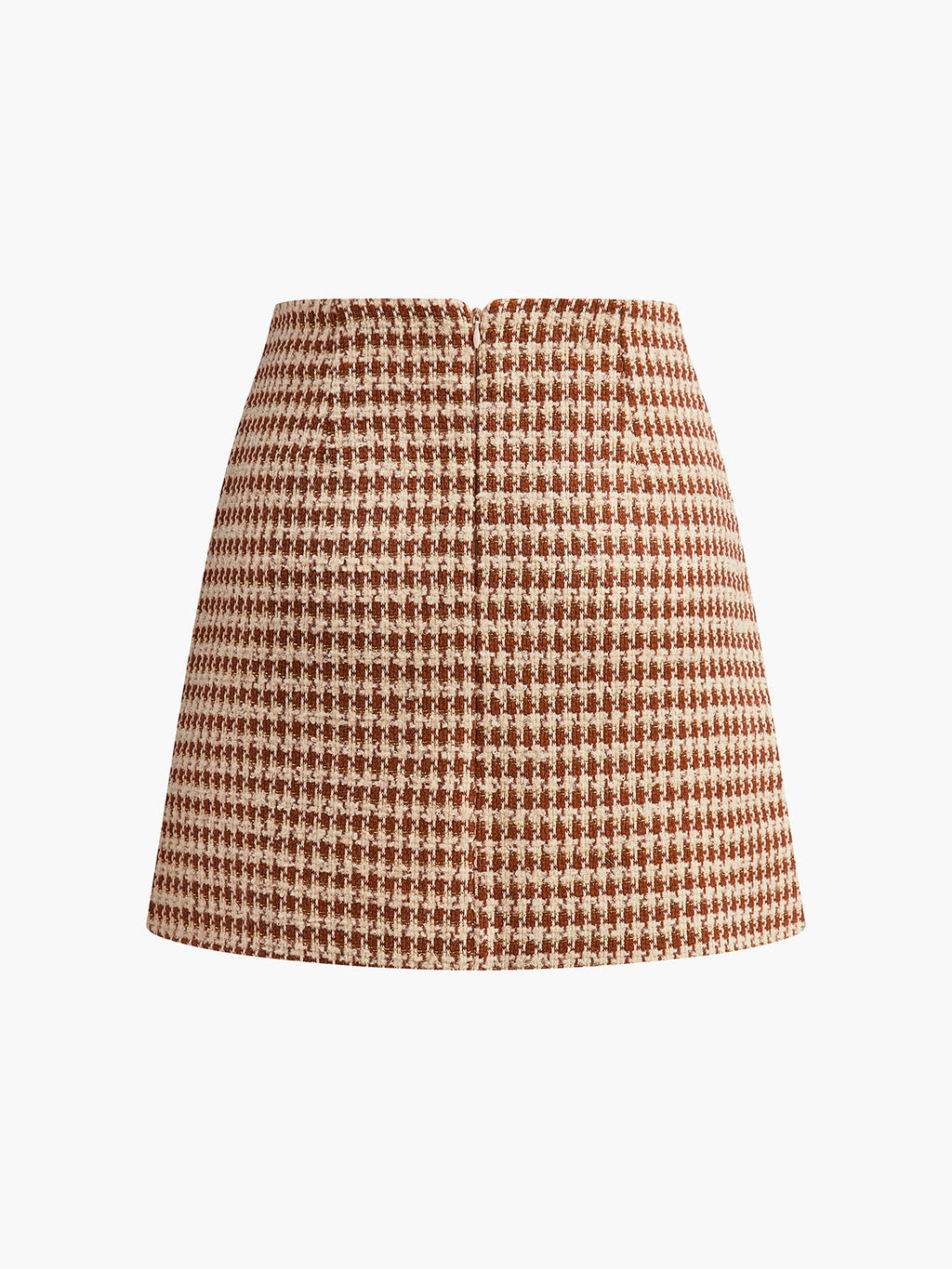 Textured A-Line Skirt with High Waist