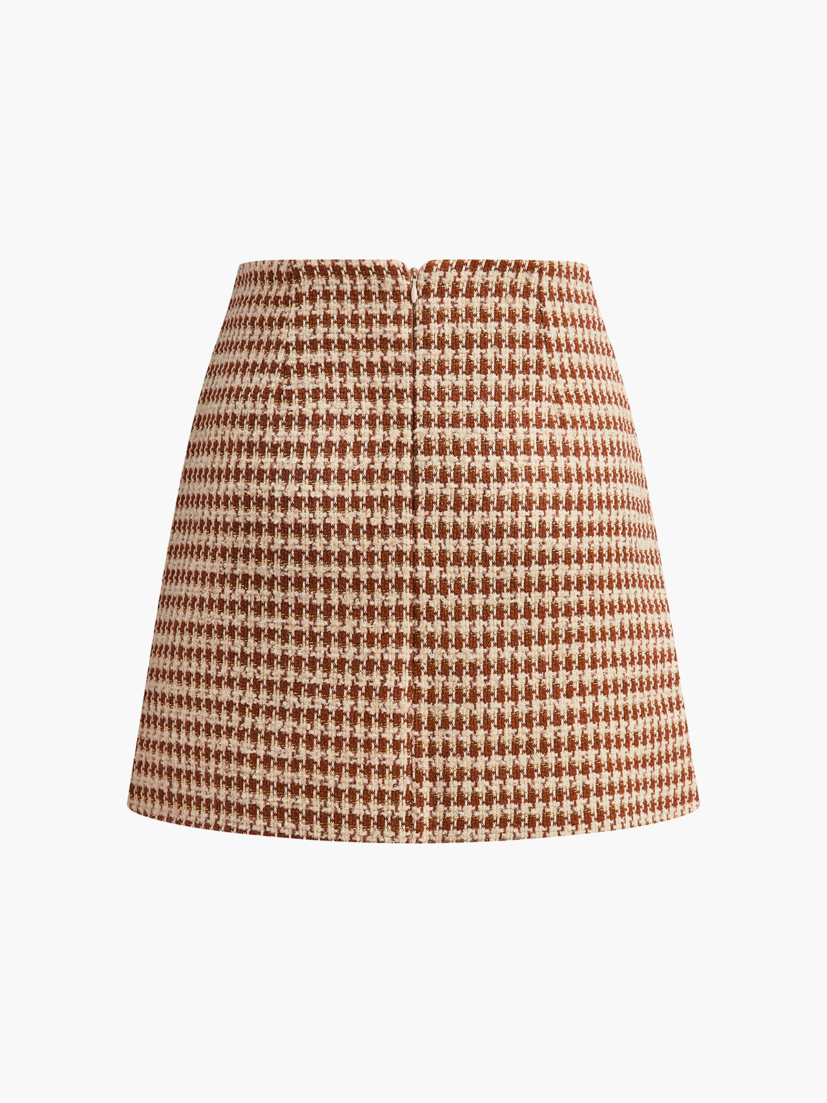 Textured A-Line Skirt with High Waist