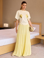 Lightweight Layered Rayon Maxi Skirt