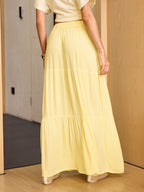 Lightweight Layered Rayon Maxi Skirt