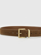 Square Buckle Belt in Faux Suede